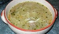 Суп с морской капустой на курином бульоне